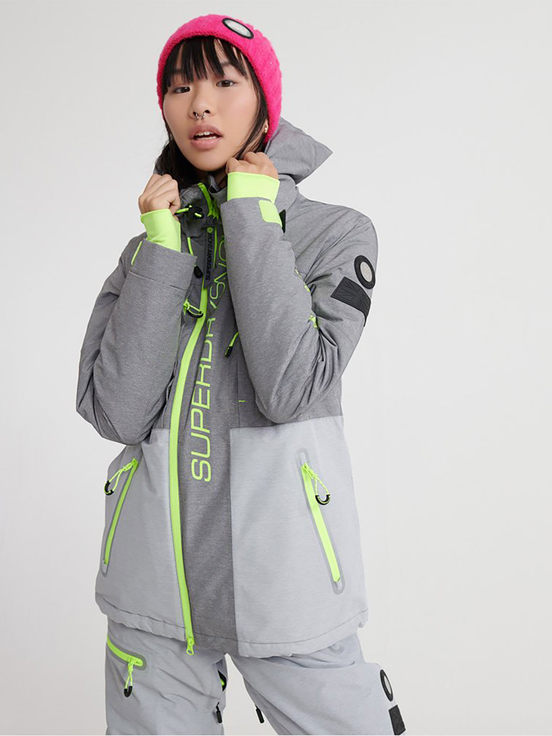 Superdry Womens Slalom Slice Ski Jacket Mixed - Size: 16