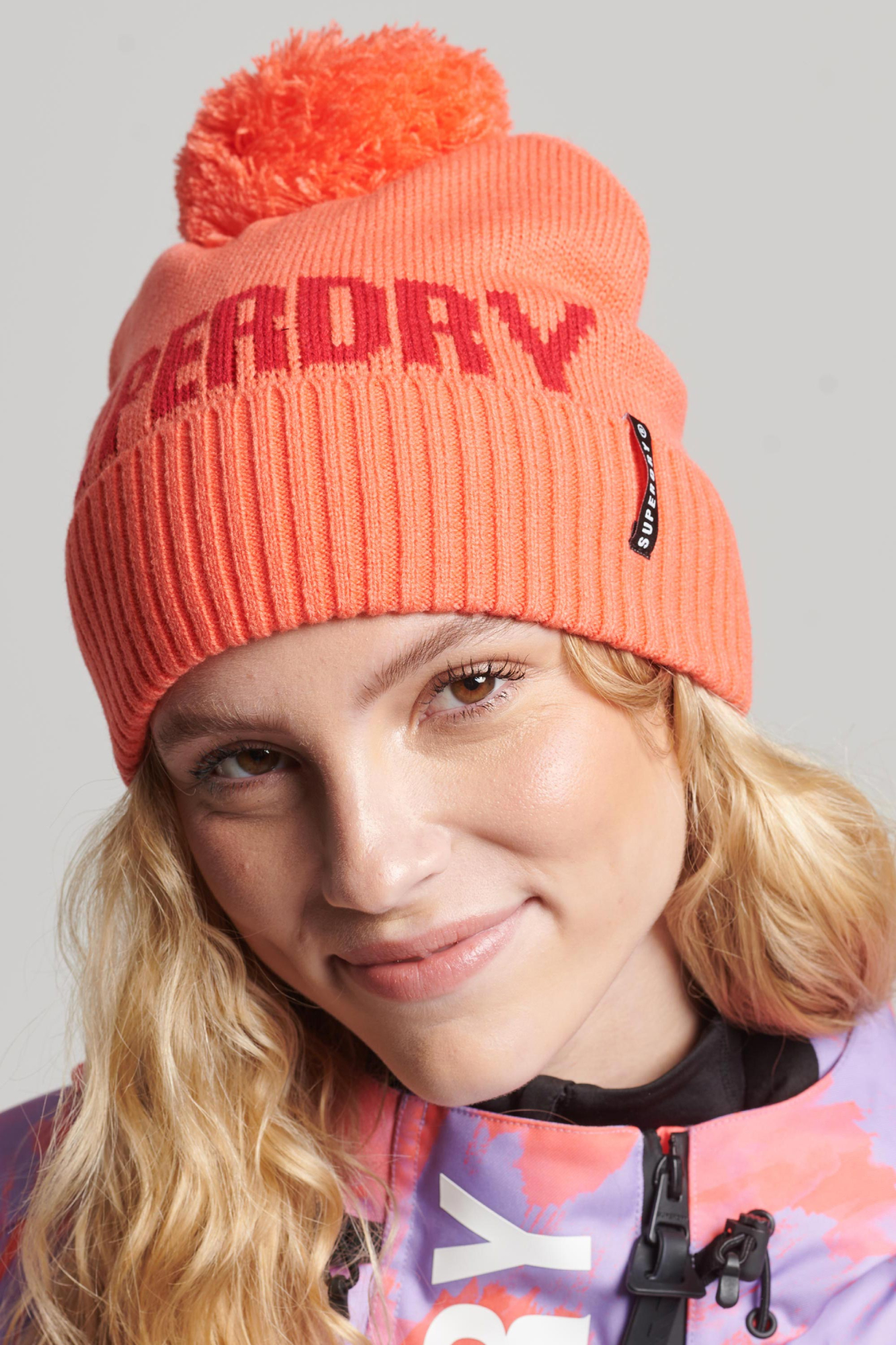 Superdry Womens Snow Beanie Pink - Size: ONE
