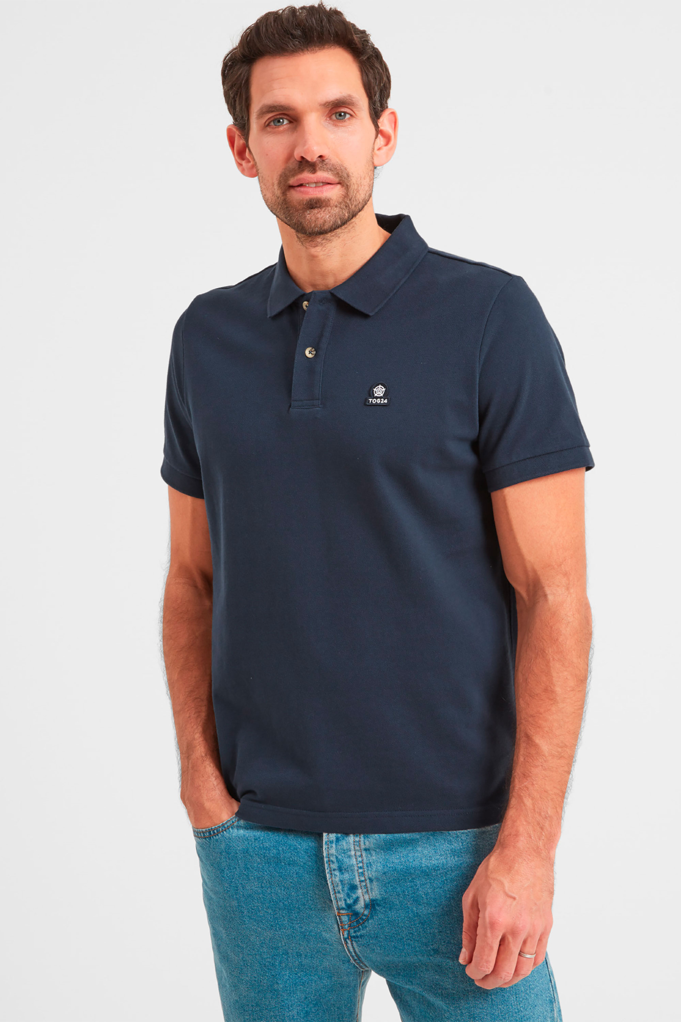 Tog24 Mens Aketon Polo Shirt Blue - Size: Large