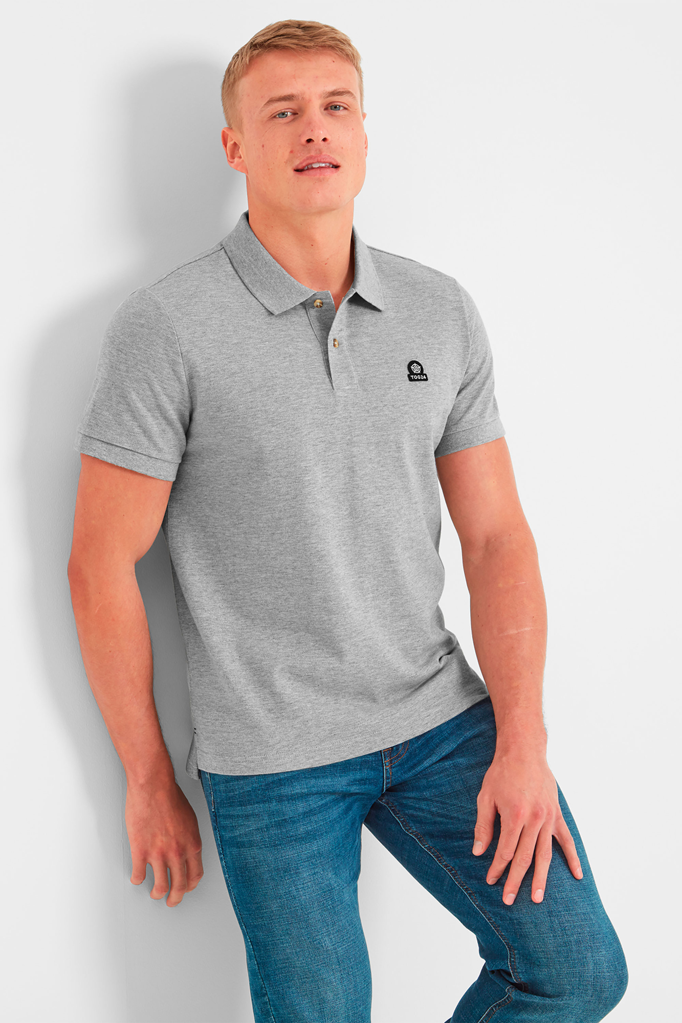 Tog24 Mens Aketon Polo Shirt Grey - Size: Large