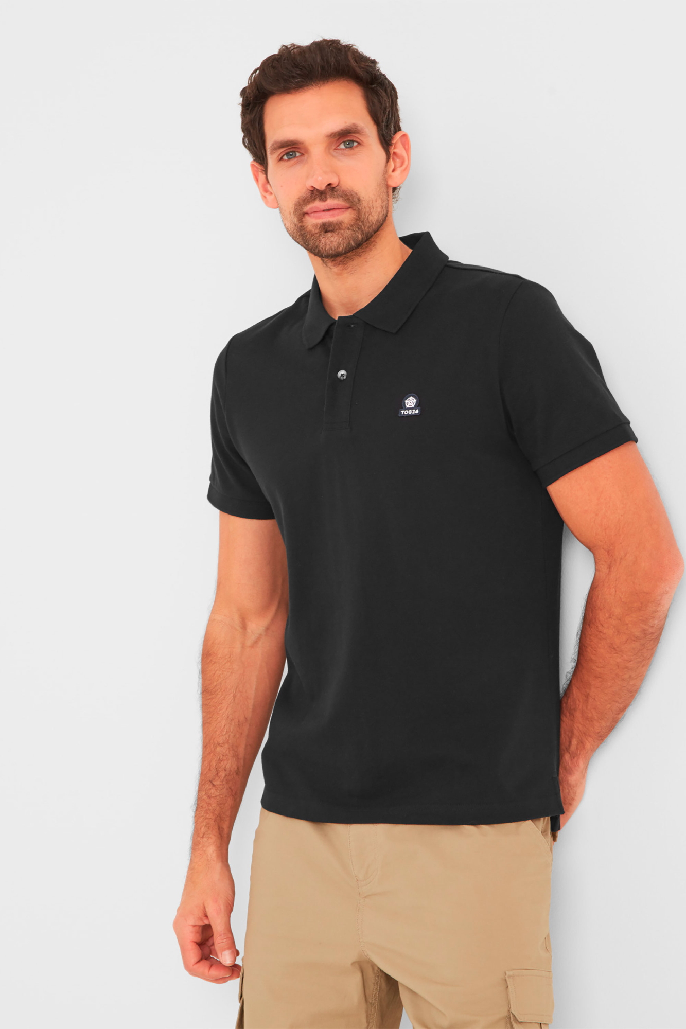 Tog24 Mens Aketon Polo Shirt Black - Size: Small