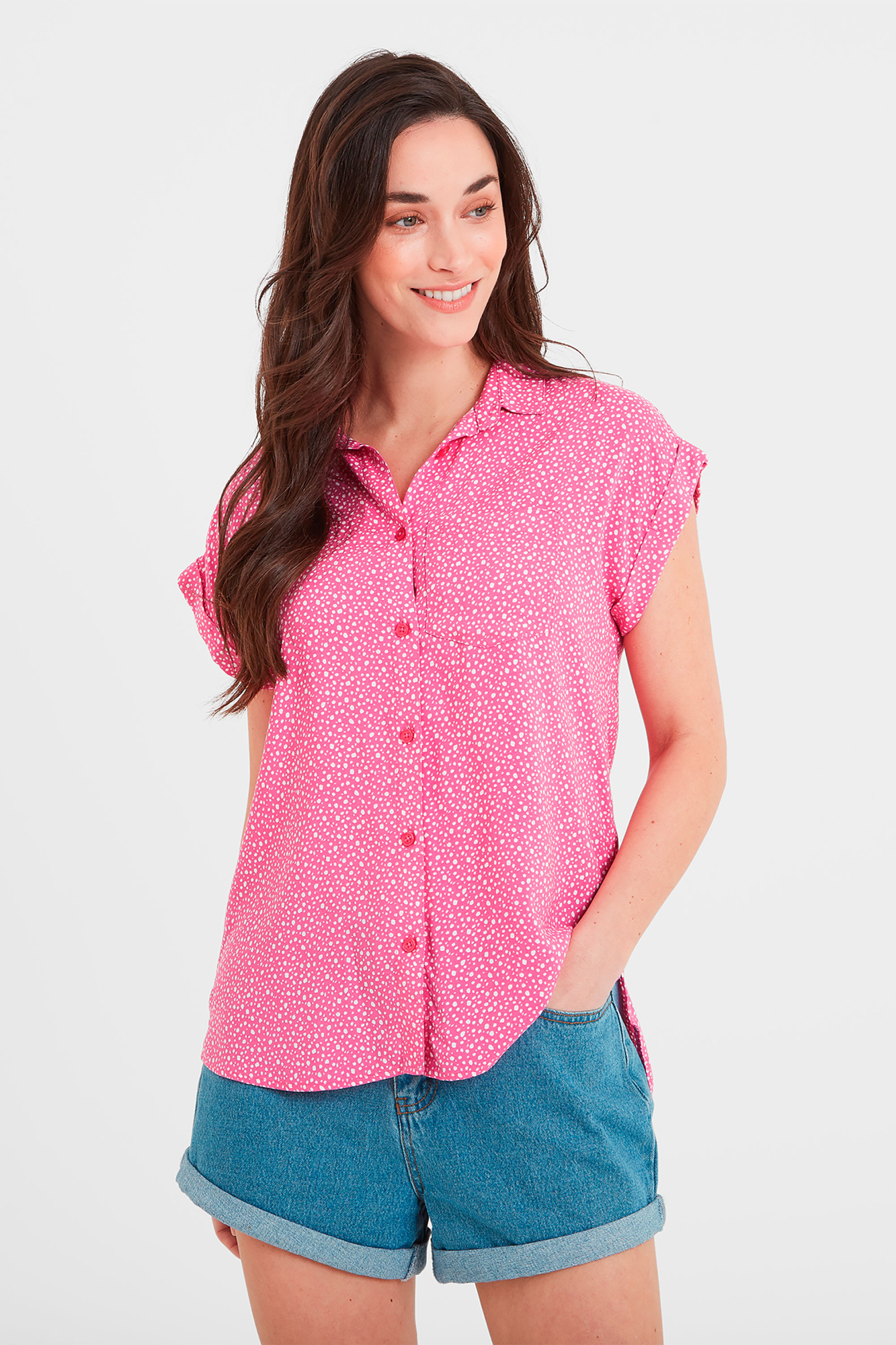 Tog24 Womens Alston Ss Shirt Pink - Size: 10