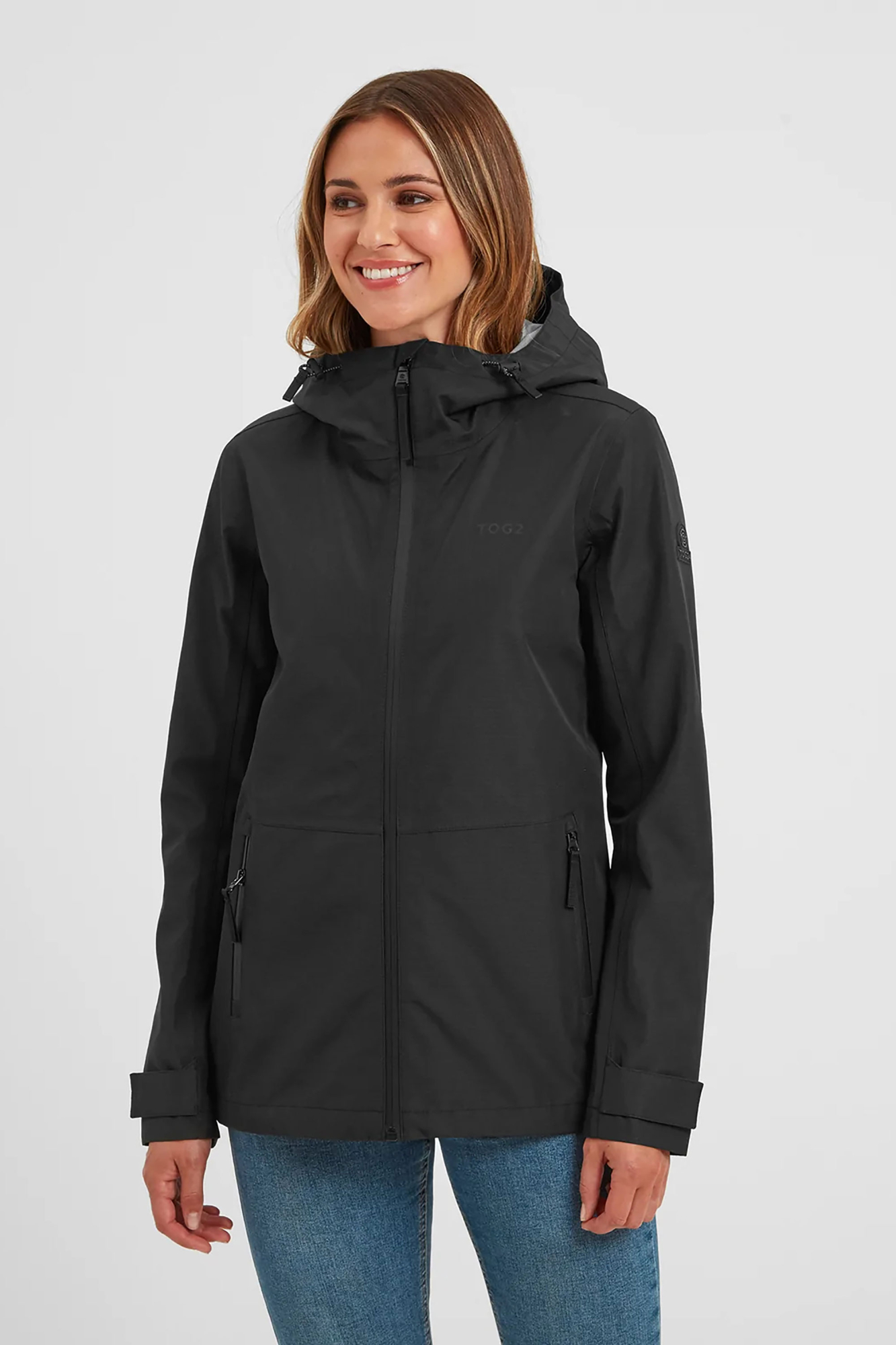 Tog24 Womens Austwick Waterproof Jacket Black - Size: 12