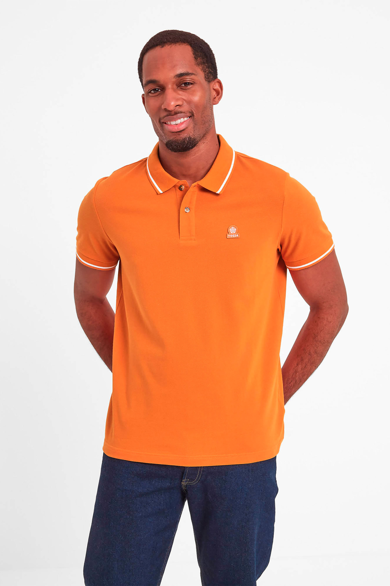 Tog24 Mens Binsoe Polo Orange - Size: 2XL