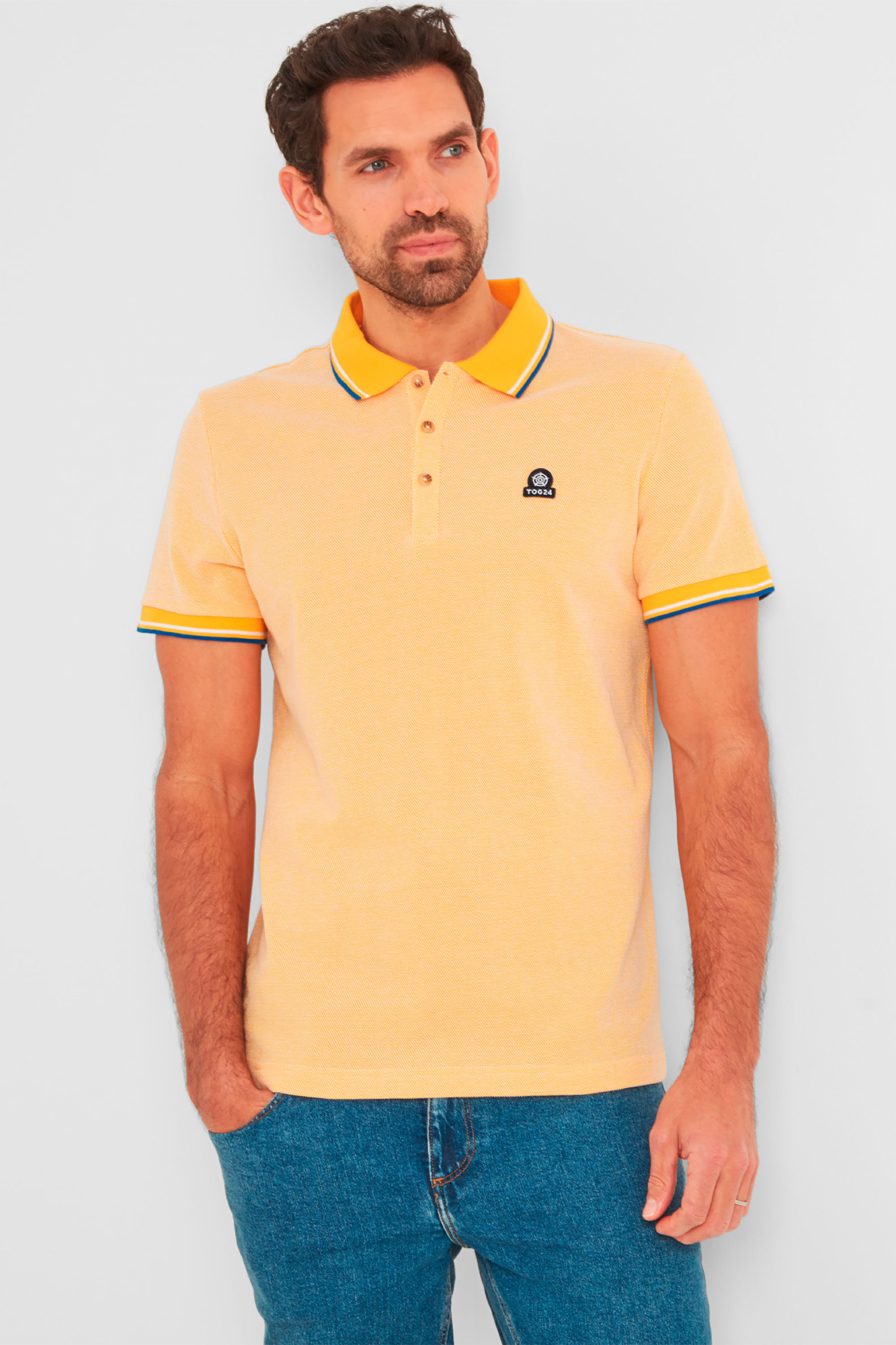 Tog24 Mens Coppul Polo Yellow - Size: 4XL