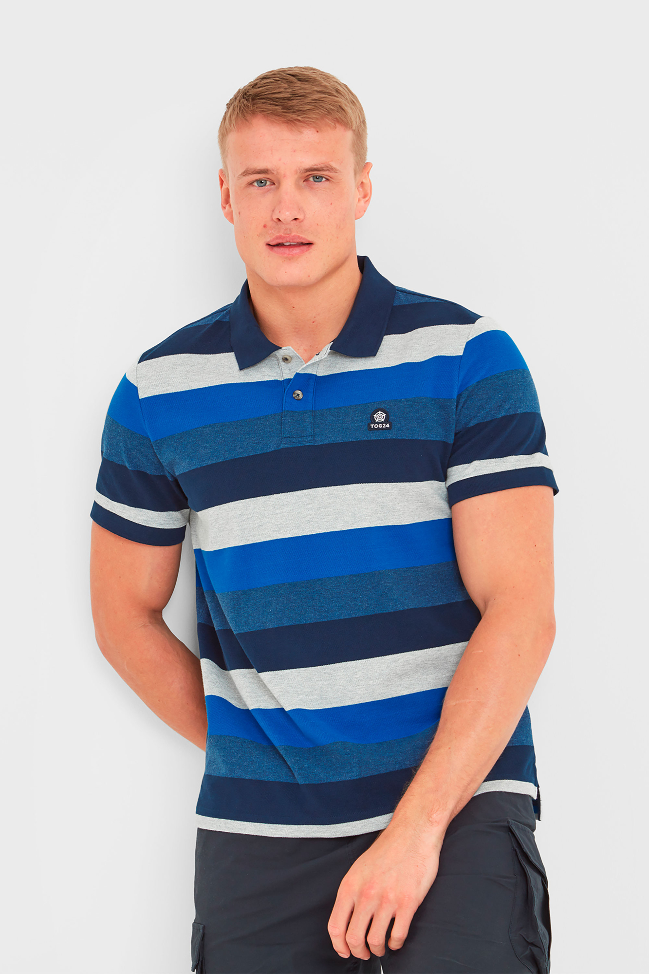 Tog24 Mens Flaxby Polo Blue - Size: Medium