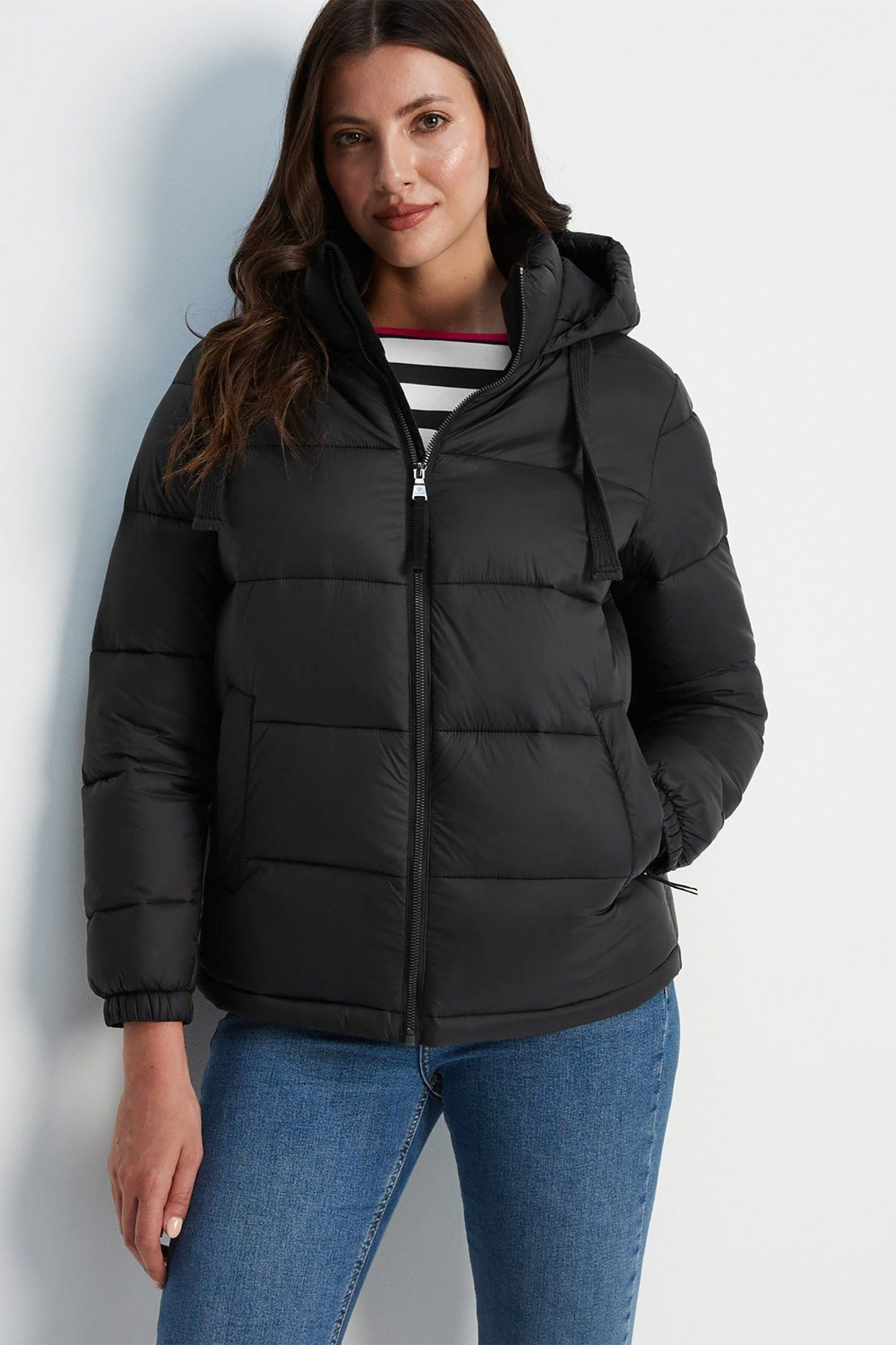 Tog24 Womens Gilly Short Padded Jacket Black - Size: 14