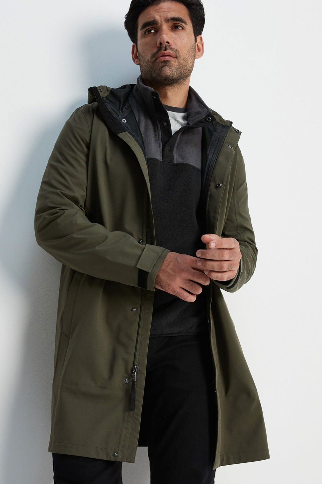 Tog24 Mens Glenton Long Waterproof Jacket Green - Size: Medium