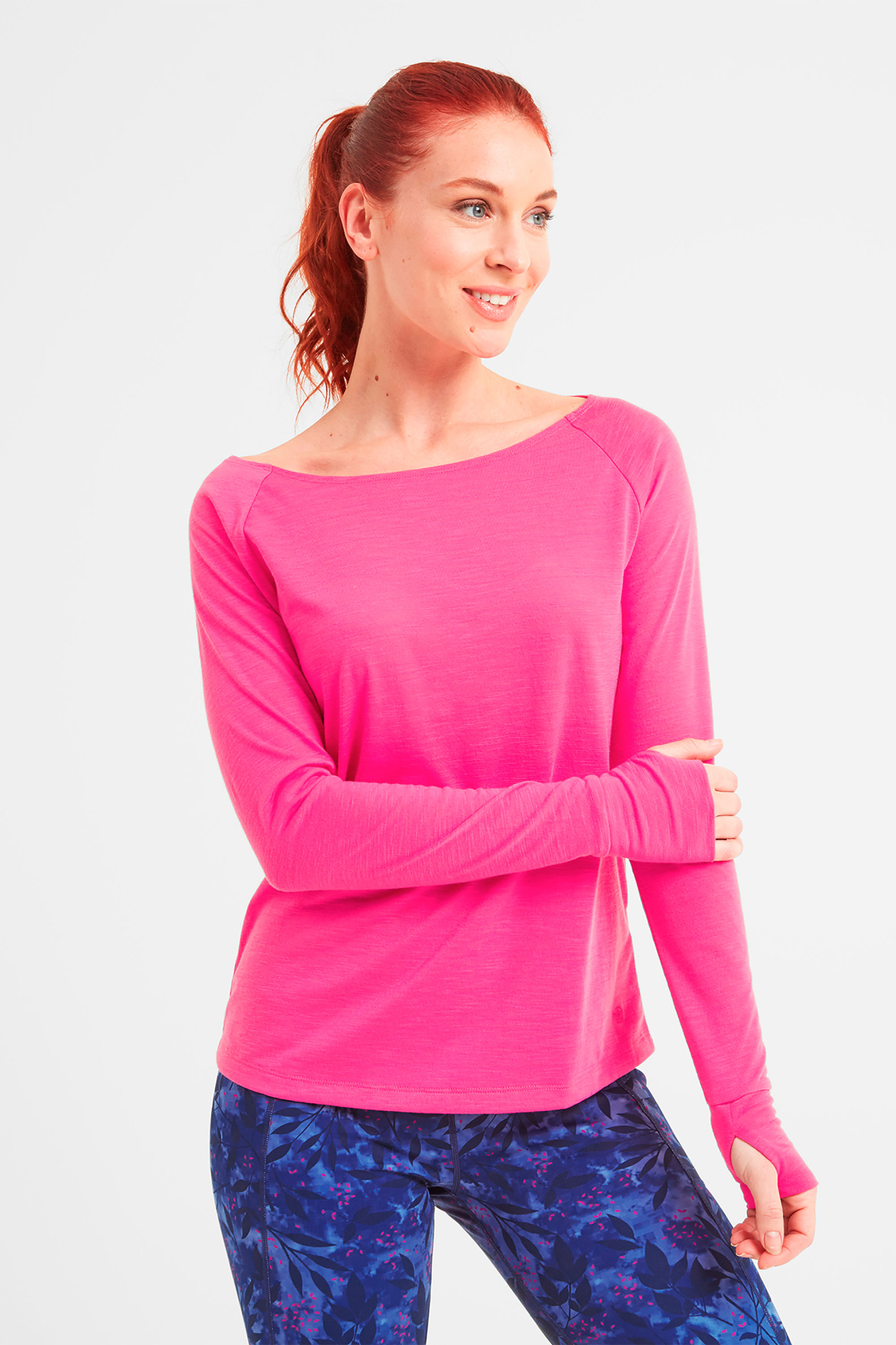 Tog24 Womens Knowles Long Sleeve Tech Top Pink - Size: 12