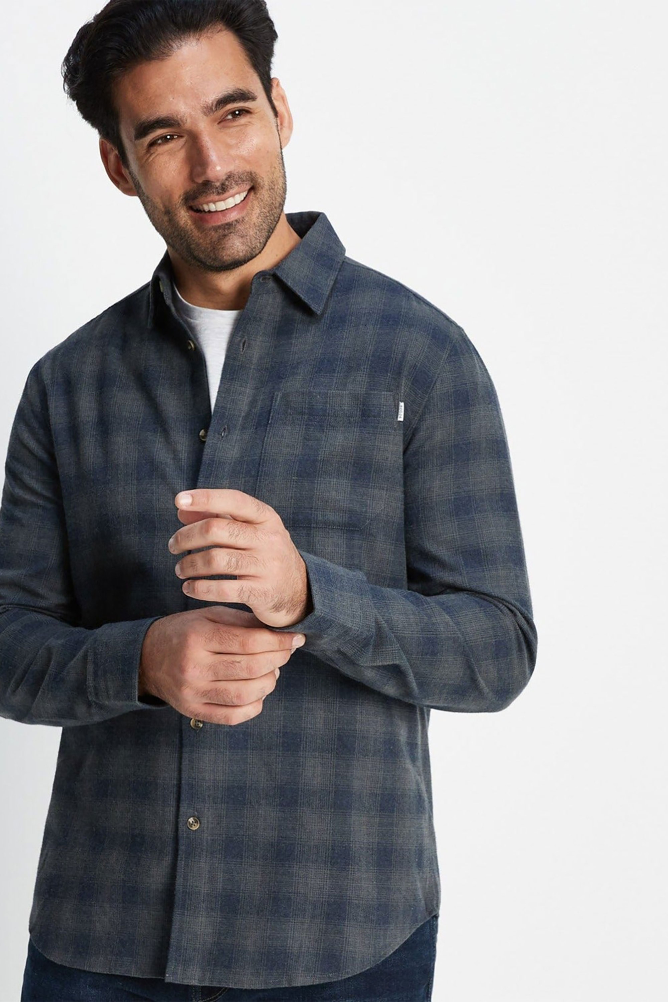 Tog24 Mens Latham Flannel Shirt Ls Grey - Size: XL