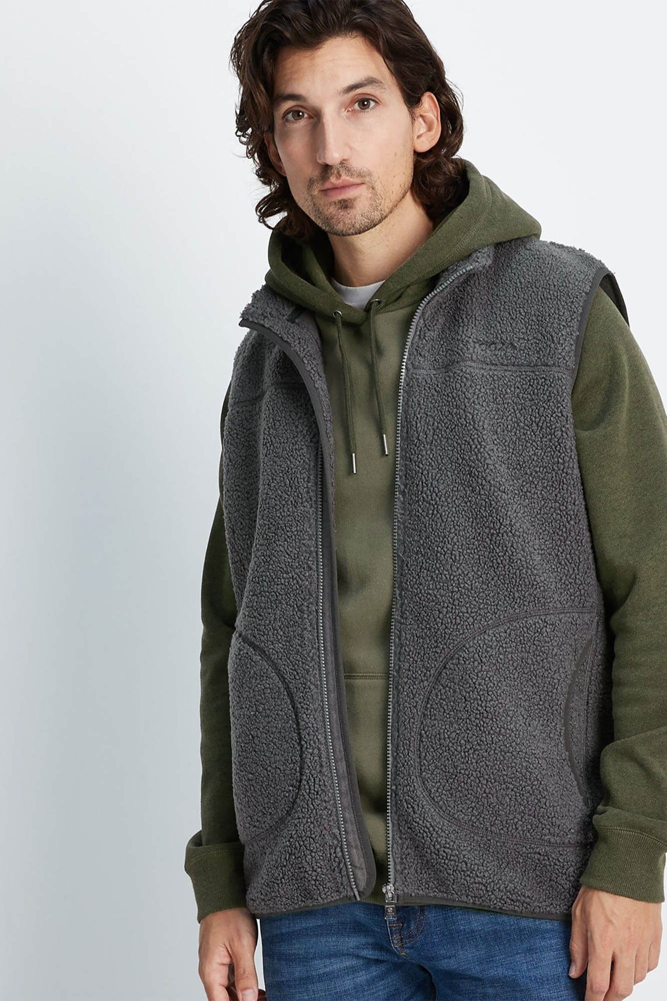 Tog24 Mens Mackay Sherpa Fleece Grey - Size: XL