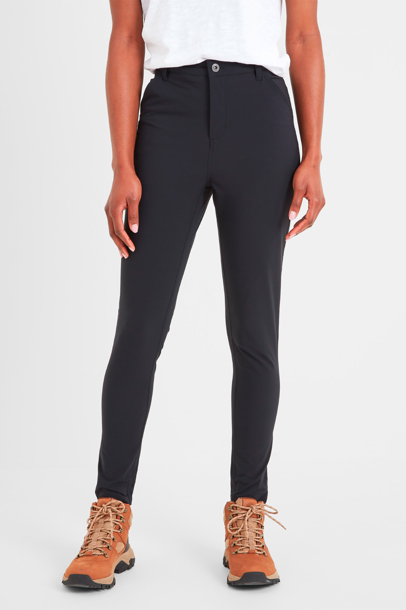 Tog24 Womens Milton Water Resistant Slim Trouser Black - Size: 10S