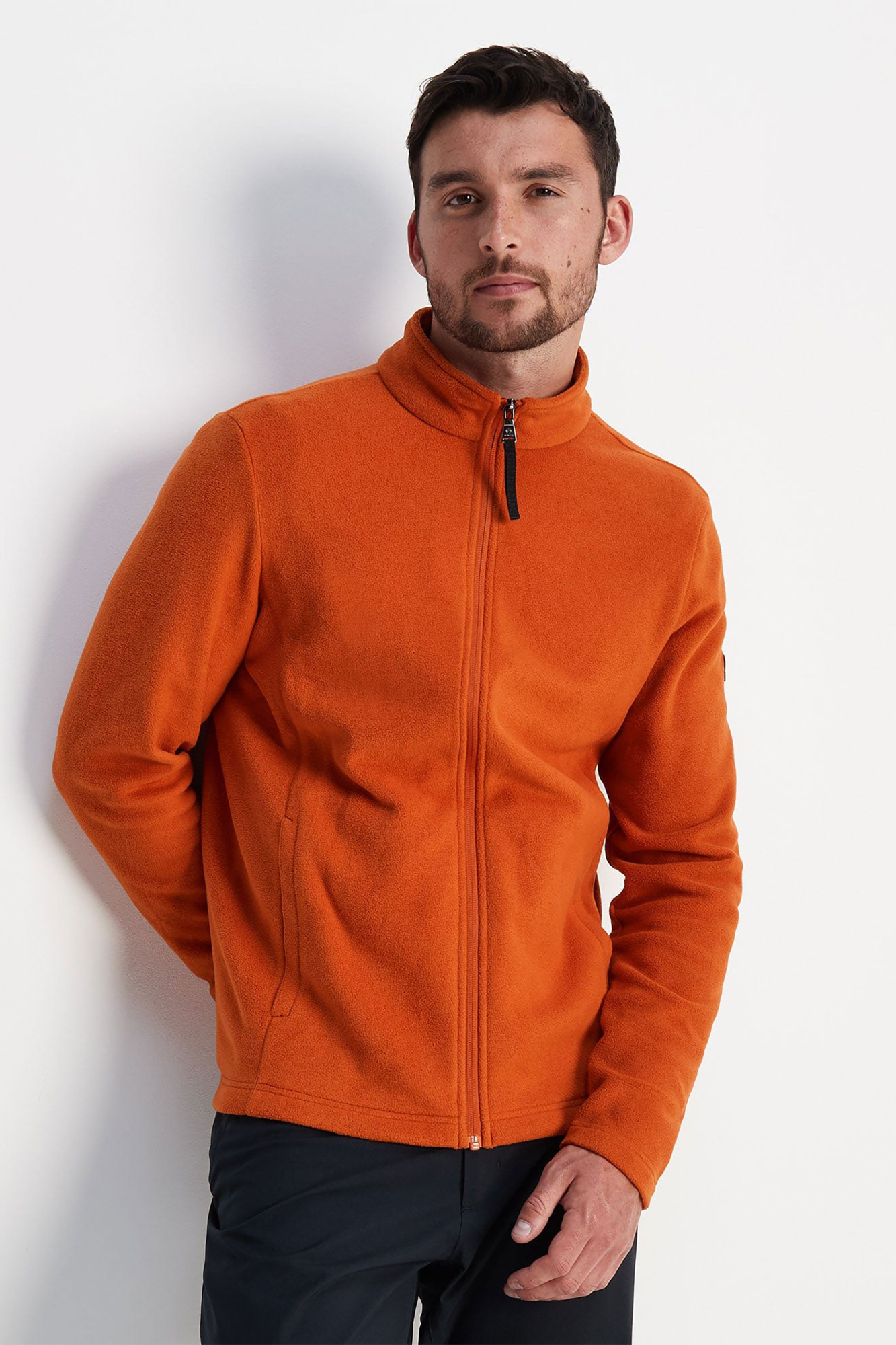 Tog24 Mens Shire Fleece Jacket Orange - Size: Small