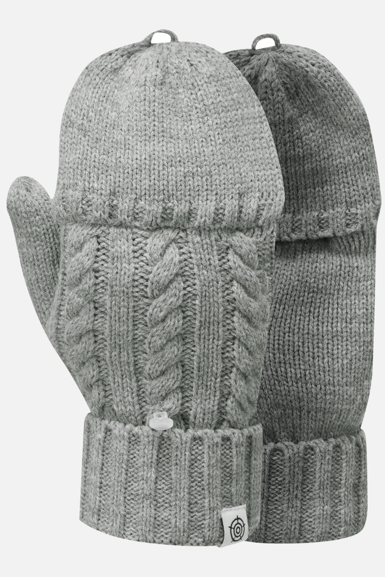 Tog24 Mens Wilks Knitted Fingerless Gloves Grey - Size: ONE