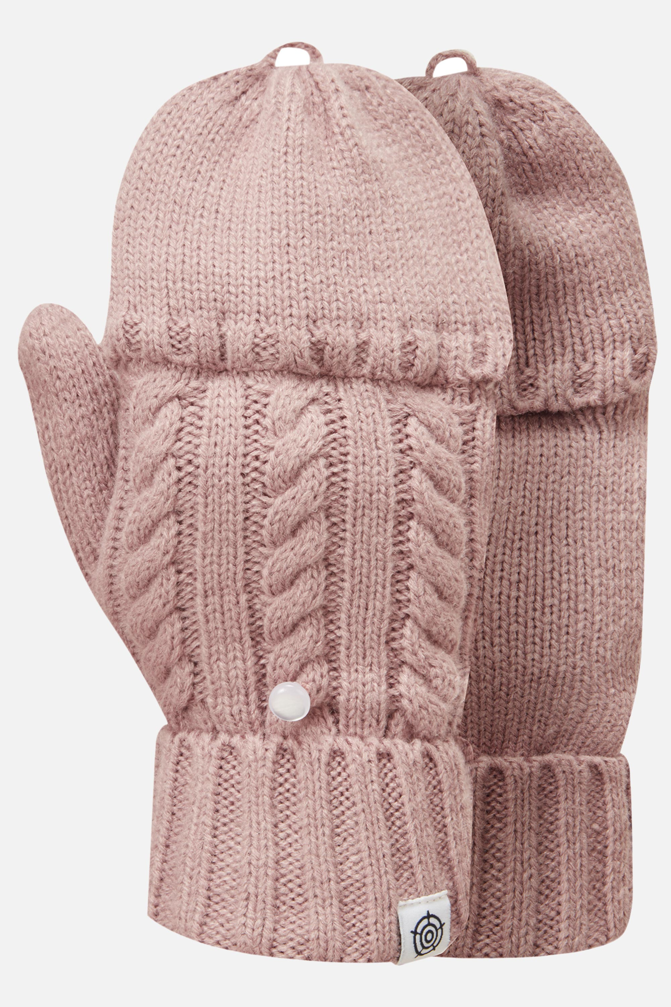 Tog24 Mens Wilks Knitted Fingerless Gloves Pink - Size: ONE