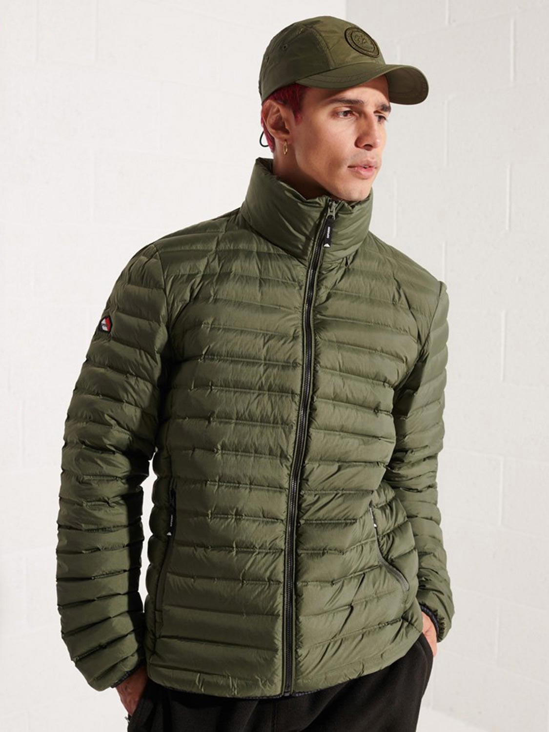 Superdry Mens Core Down Padded Jacket Green - Size: Small