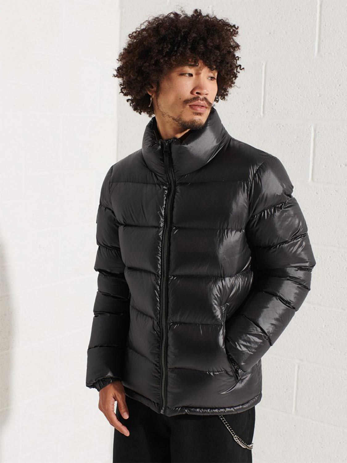 Superdry Mens Alpine Luxe Down Jacket Black - Size: XL