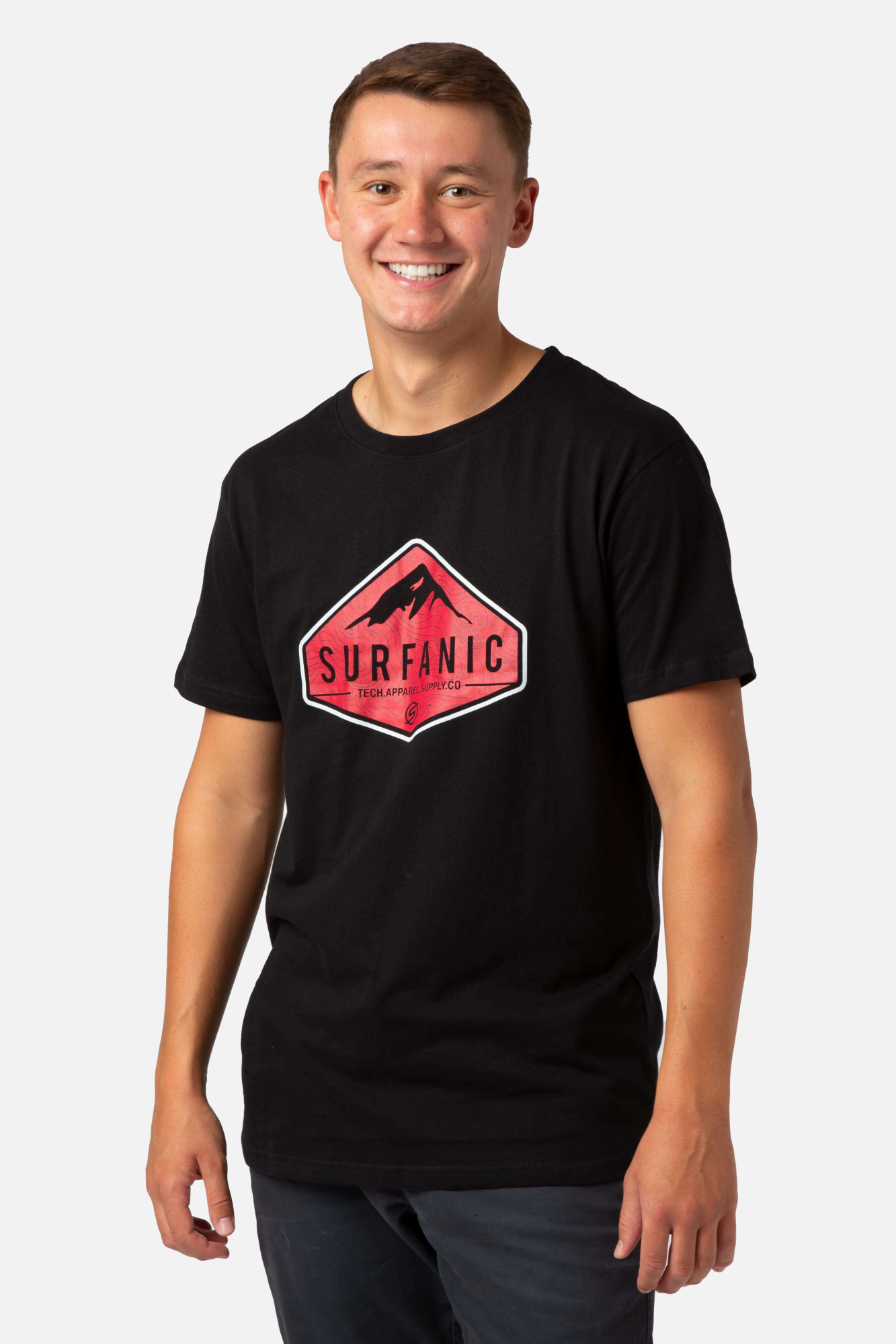 Surfanic Diamond Mens T-shirt Black - Size: Small
