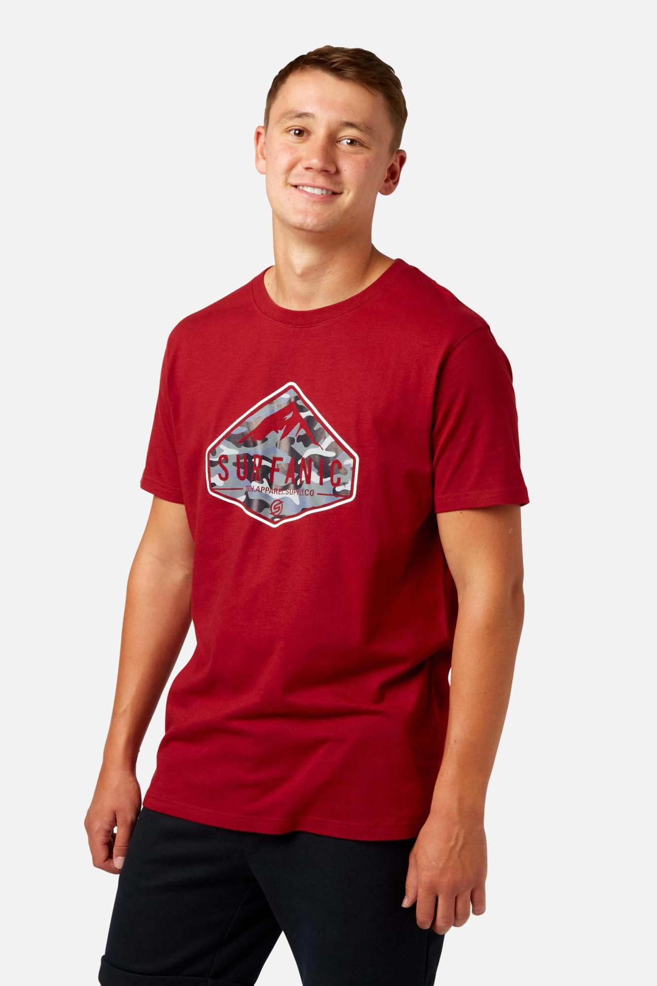 Surfanic Diamond Mens T-shirt Red - Size: Small