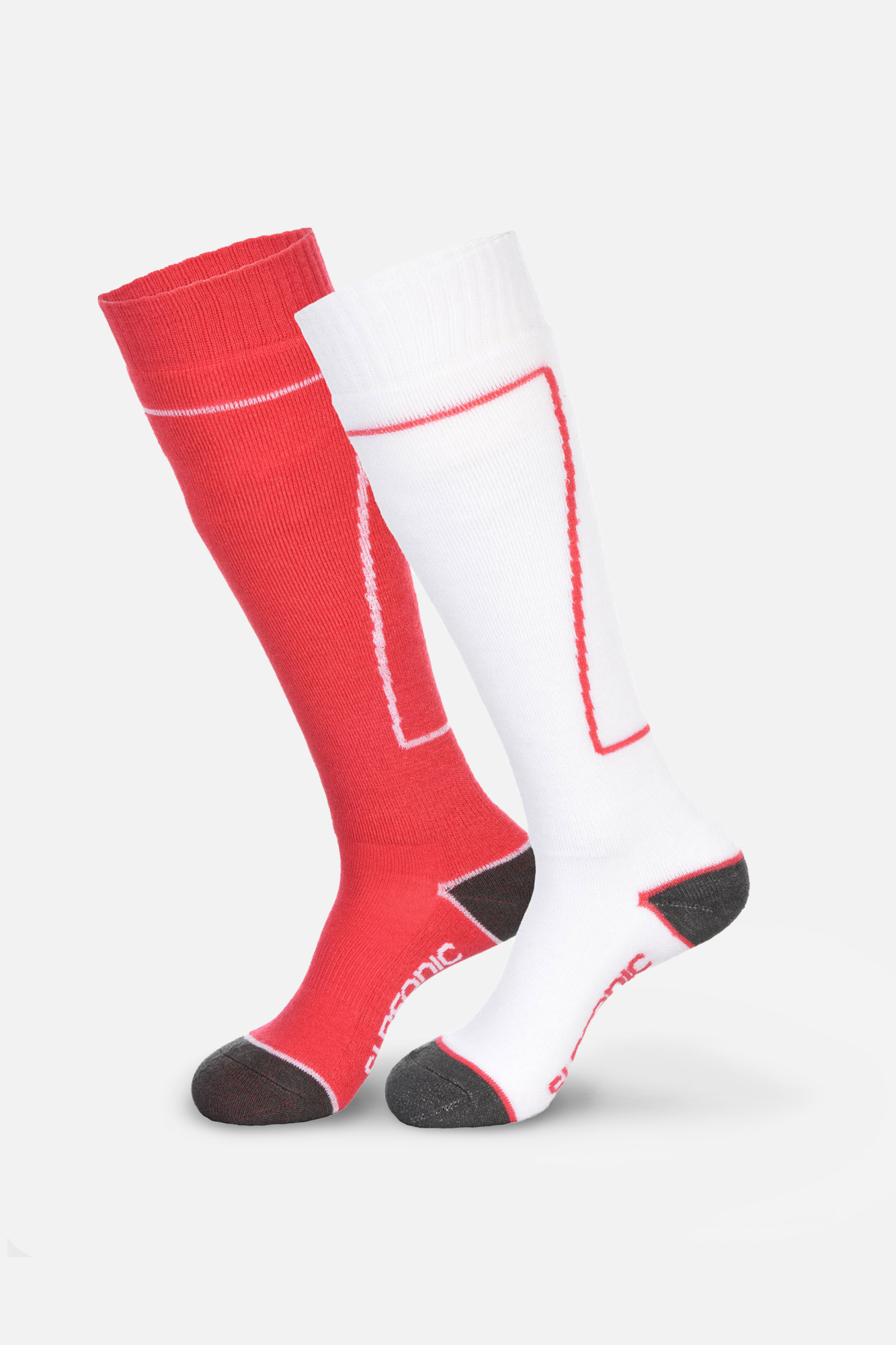 Surfanic Womens Pro 2pk Socks Red - Size: 4-7