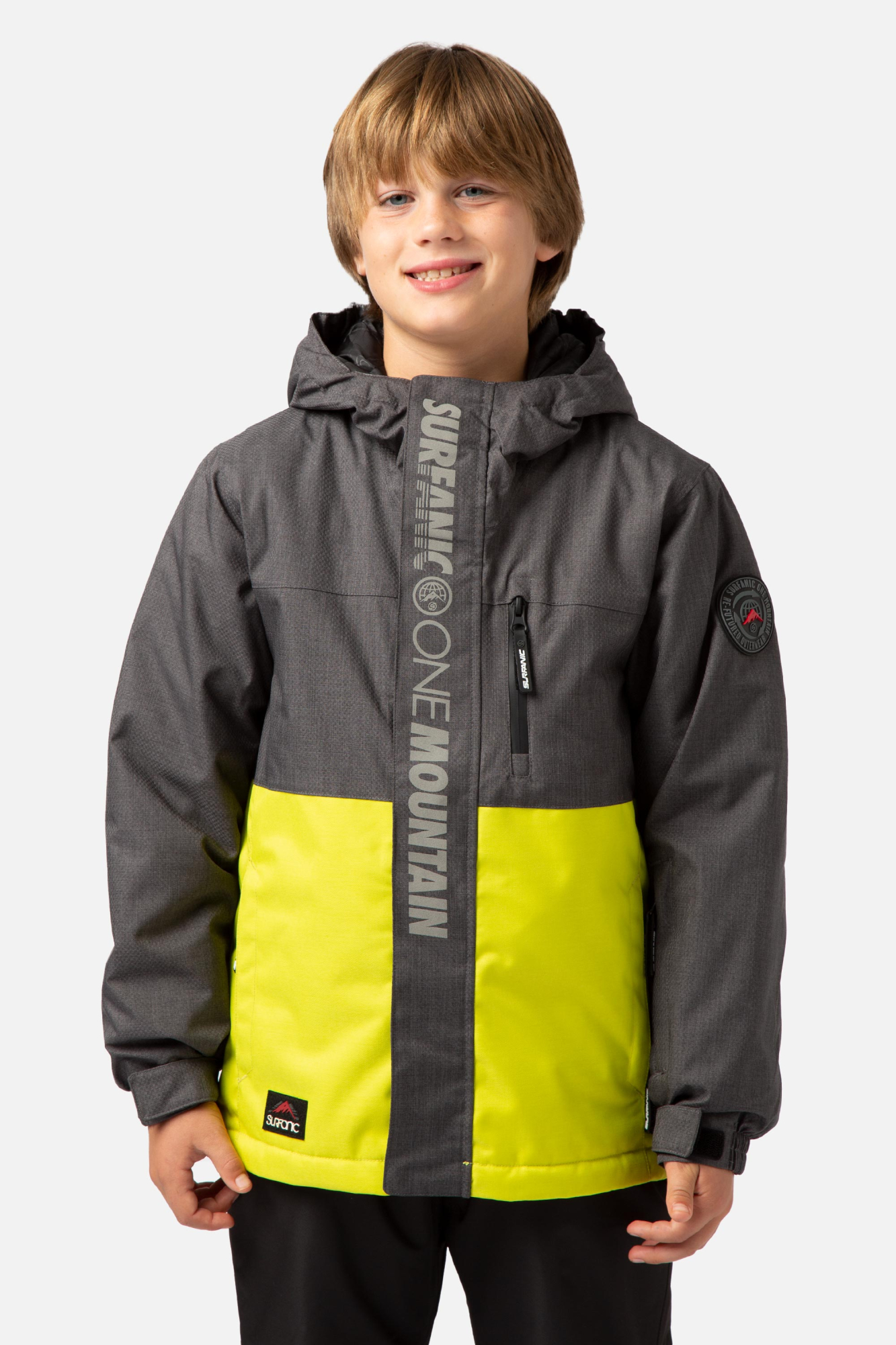 Surfanic Boys Mission Surftex Jacket Yellow - Size: 8 Years
