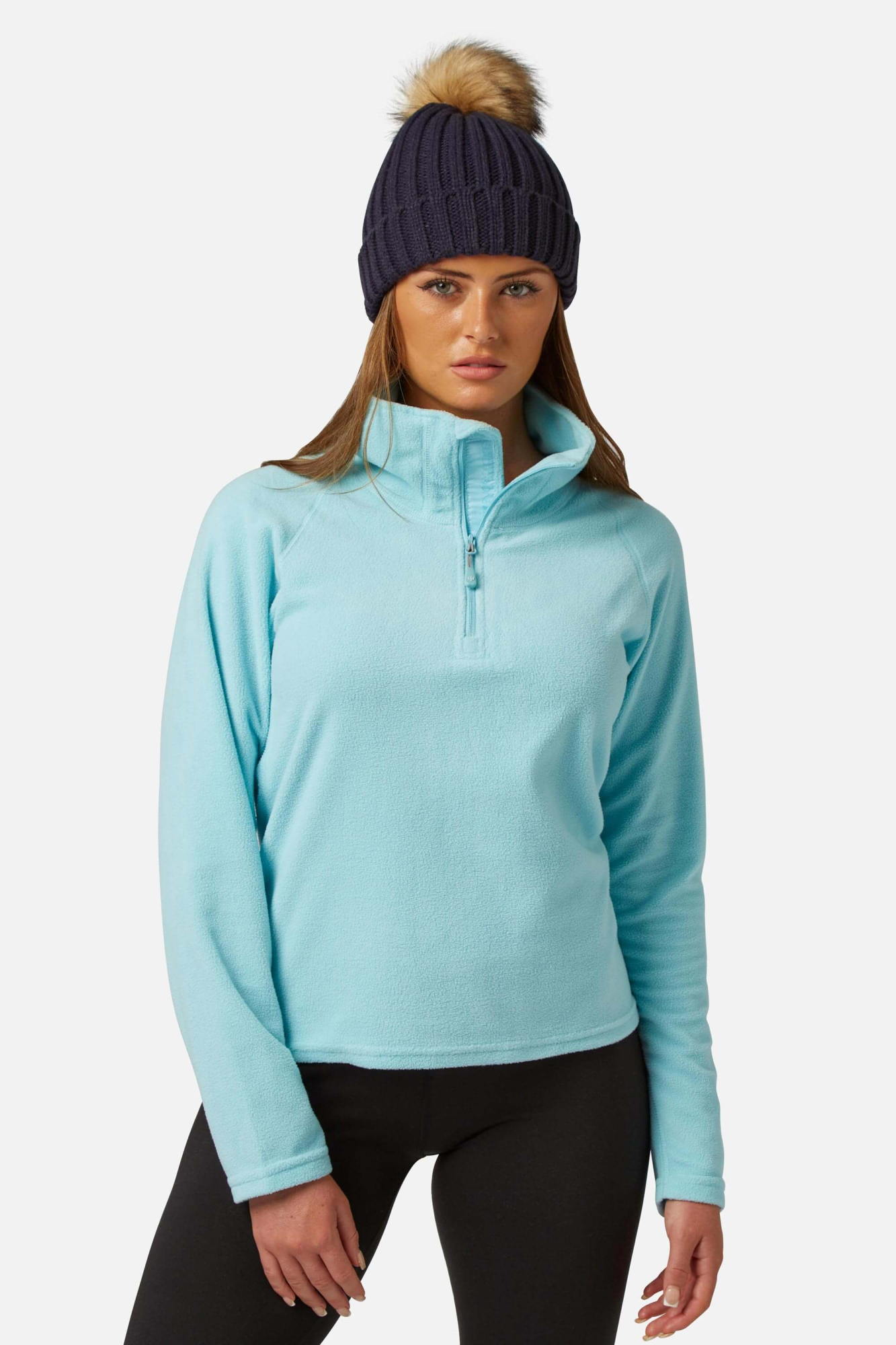Surfanic Womens Warm Zip Micro Fleece Blue - Size: 12