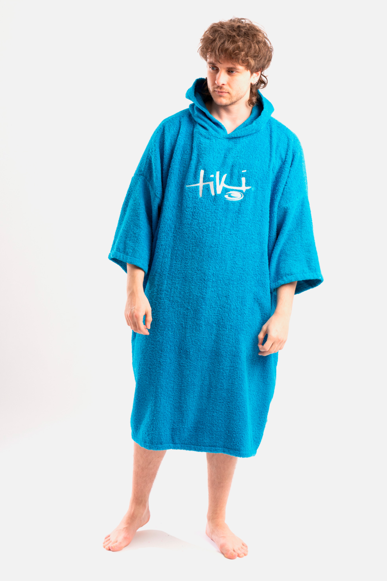 Tiki Unisex Adults Hooded Change Robe Blue - Size: ONE