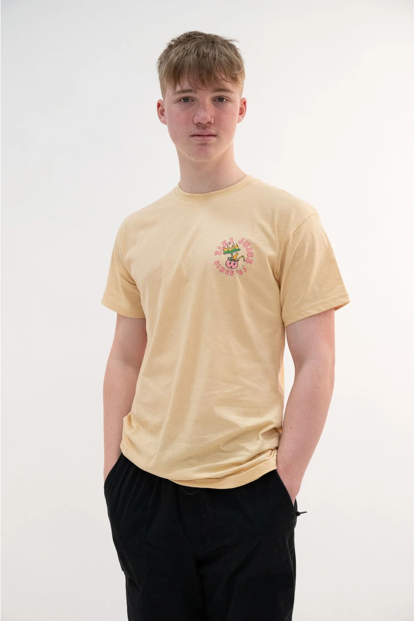 Tiki Unisex Juice Short Sleeve T-shirt Neutral - Size: Large