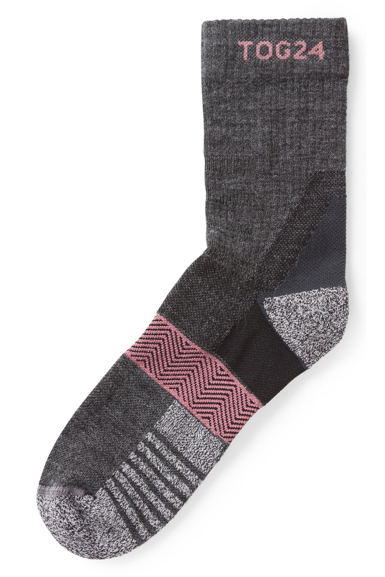 Trek Merino Trek Socks - Size: Medium Pink Tog24