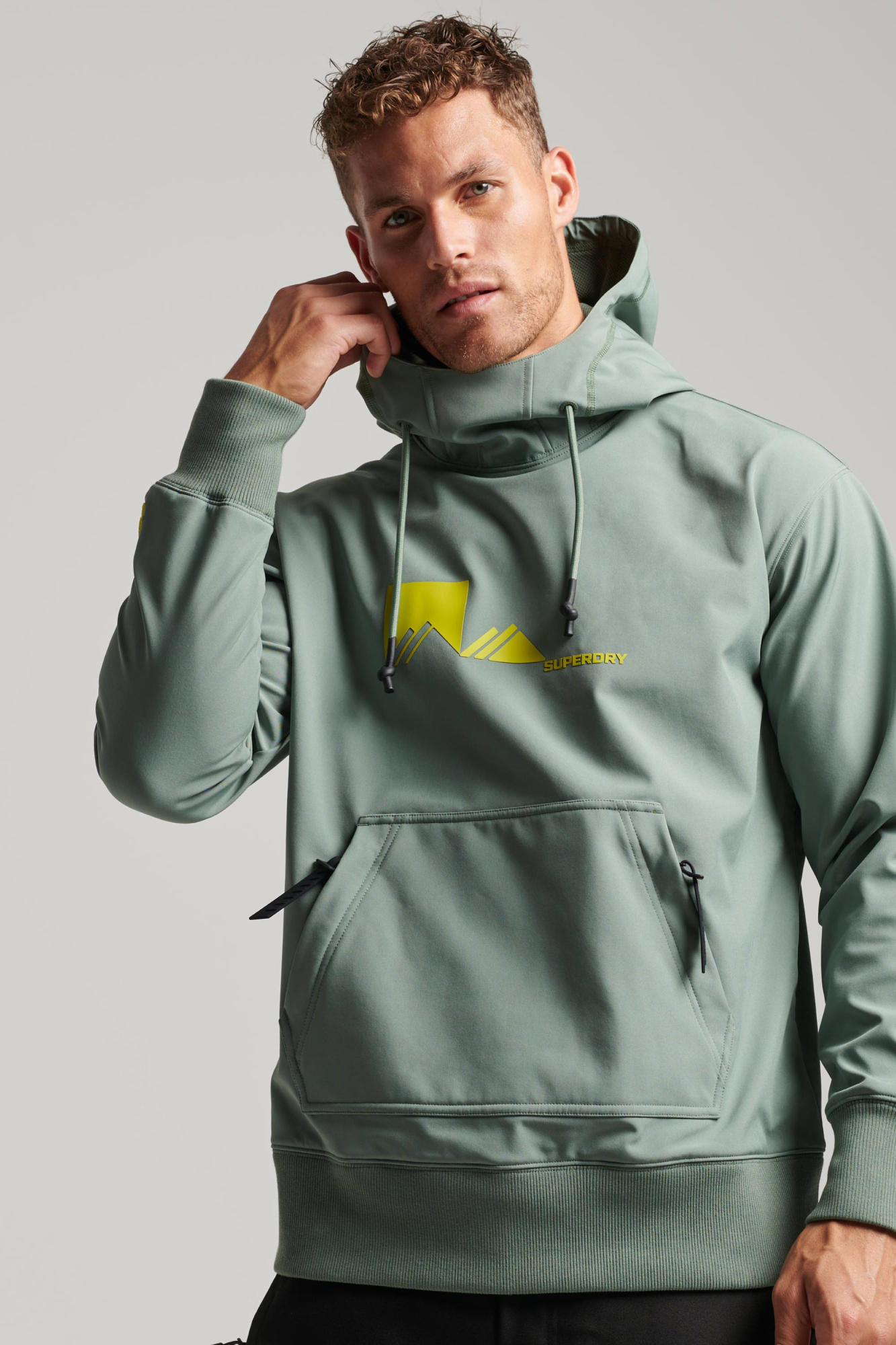 Superdry Mens Snow Tech Hood Green - Size: Large