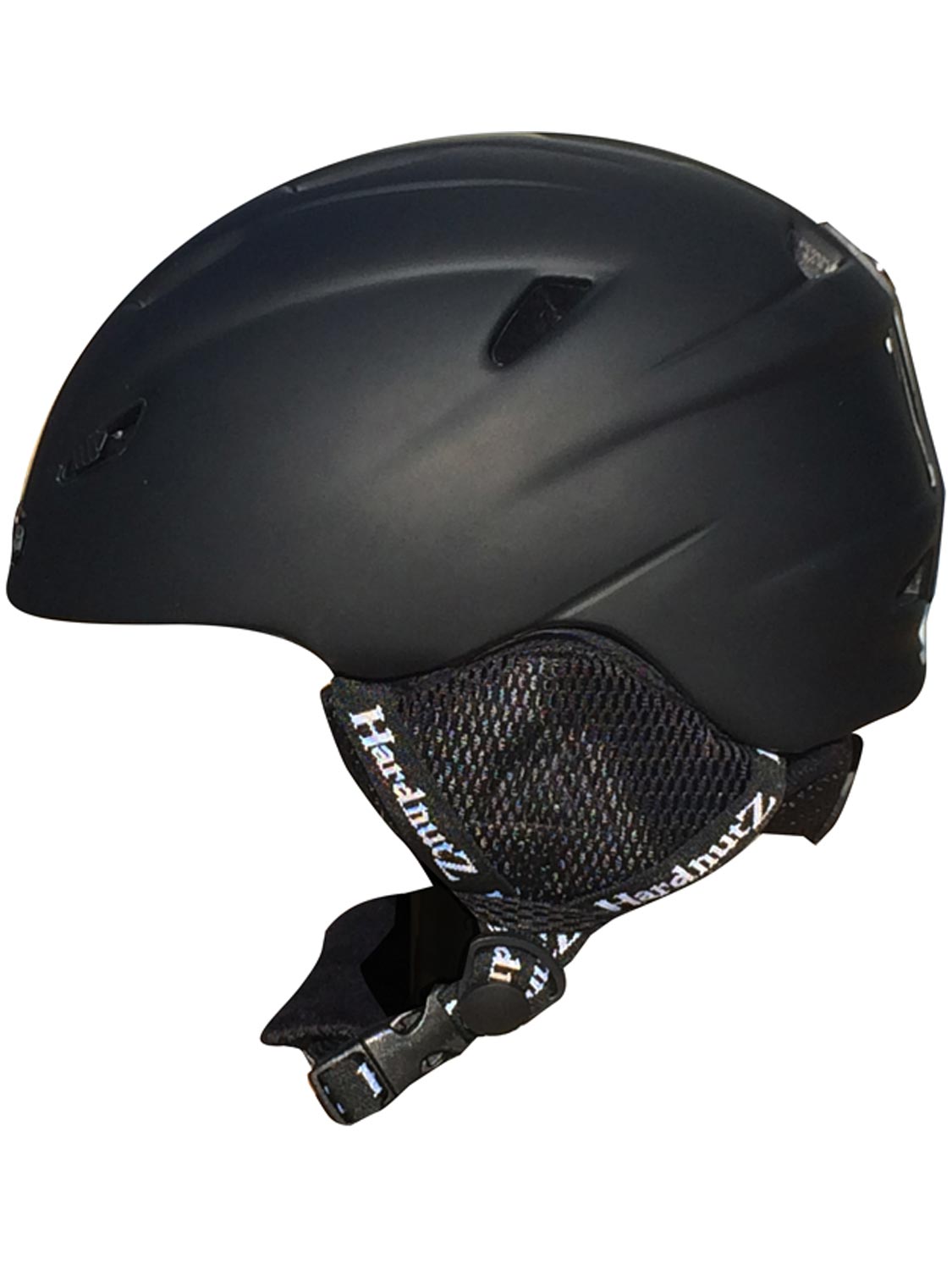 Hardnutz Ski Helmet Black Grey Carbon Adult Snowboard HN101 Mens Ladies Kids New 