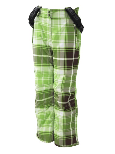 Citrus Green Legit Highlander Print Girls Ski Pants